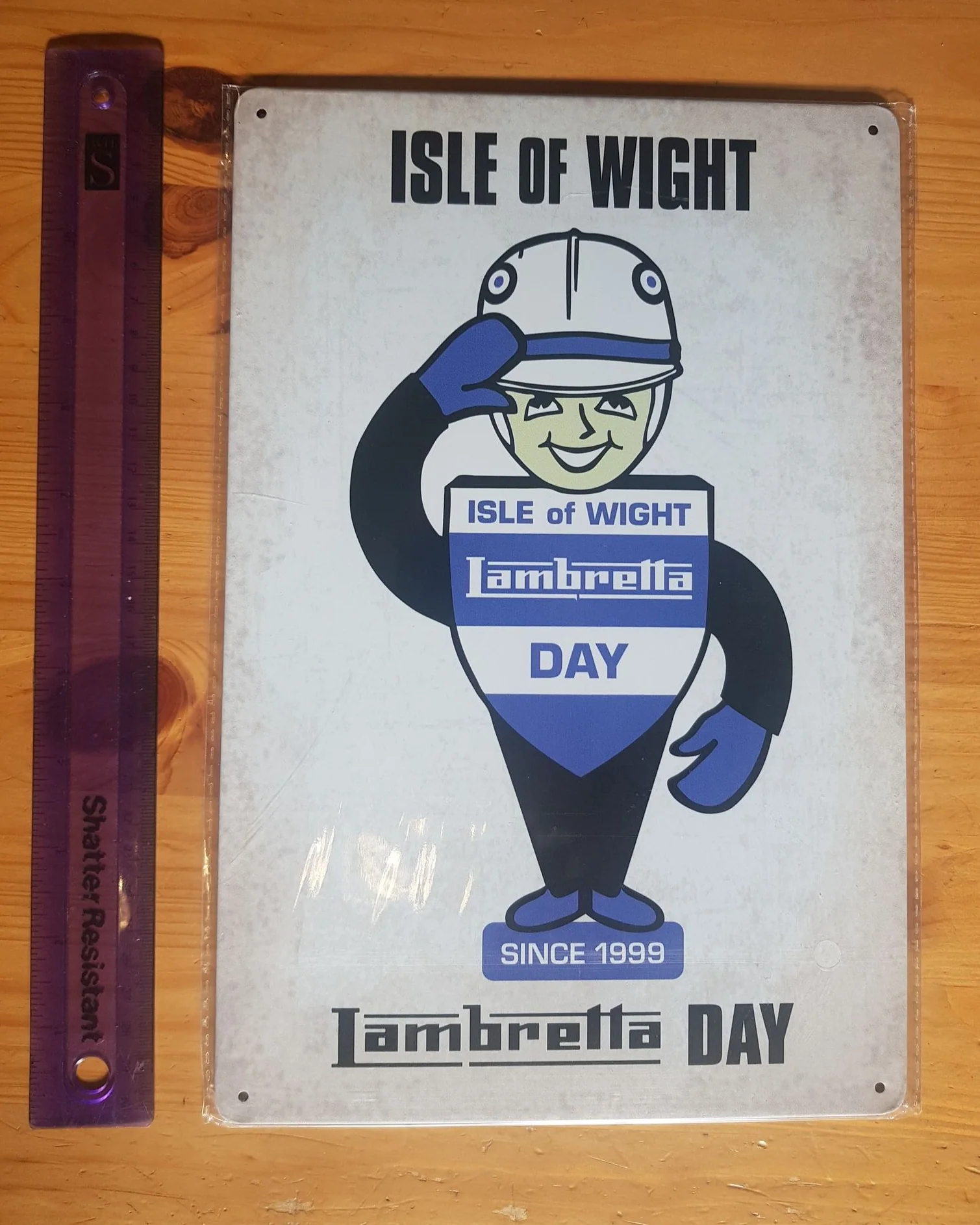 Isle of Wight Lambretta Day Metal Plaque Sign - Image 4