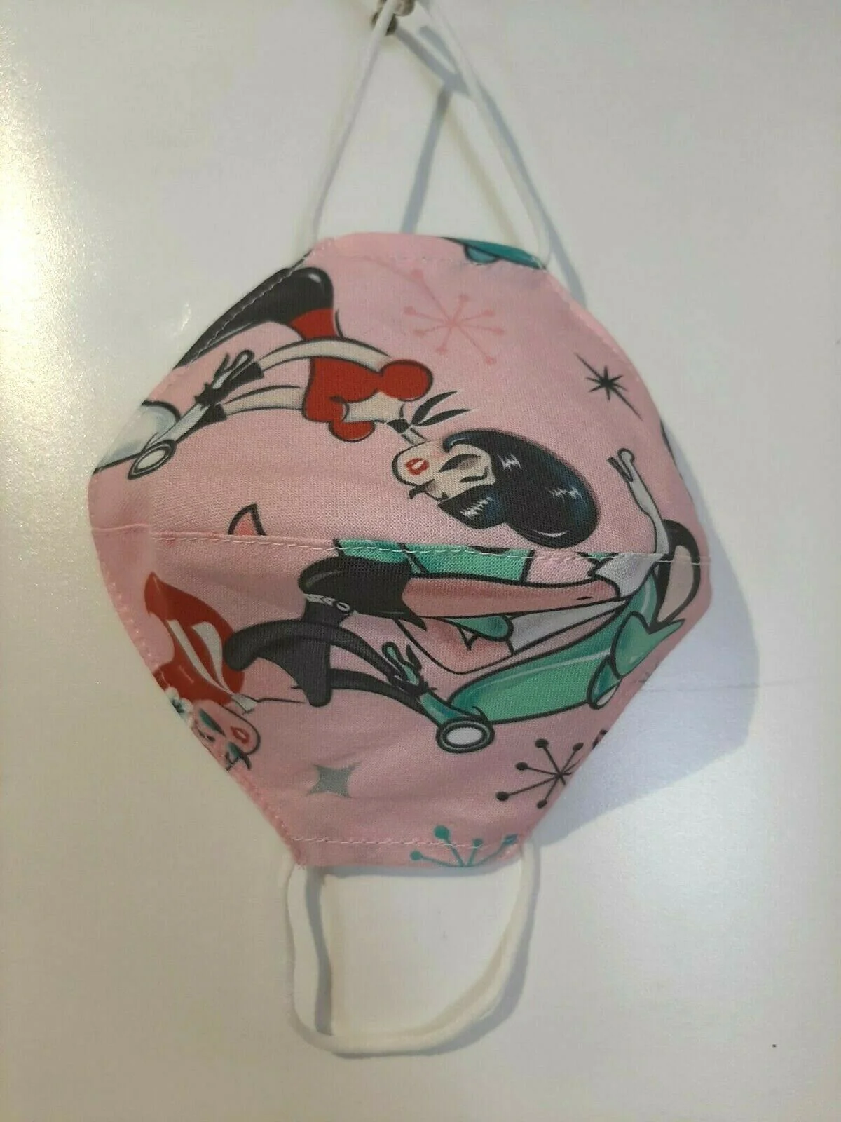 Premium Reusable 60's Scooter Print Double-Layer Face Mask with Built in Filter - Image 4