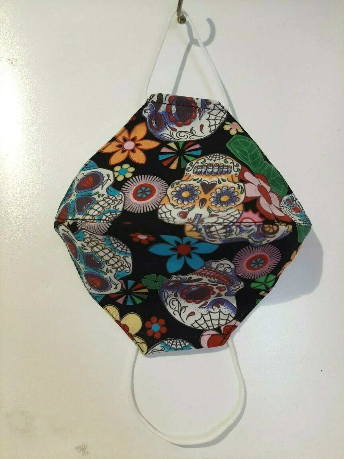 Premium Reusable Sugar Skull Double-Layer Face Mask with Built in Filter BN - Image 3